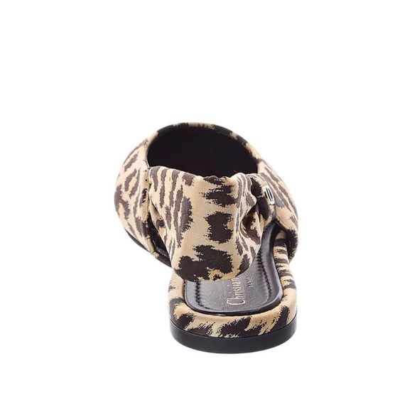 DIOR MIZZA SLINGBACK FLAT. SIZE 10 US/40 EU. BROWN MULTI. - Picture 3 of 9